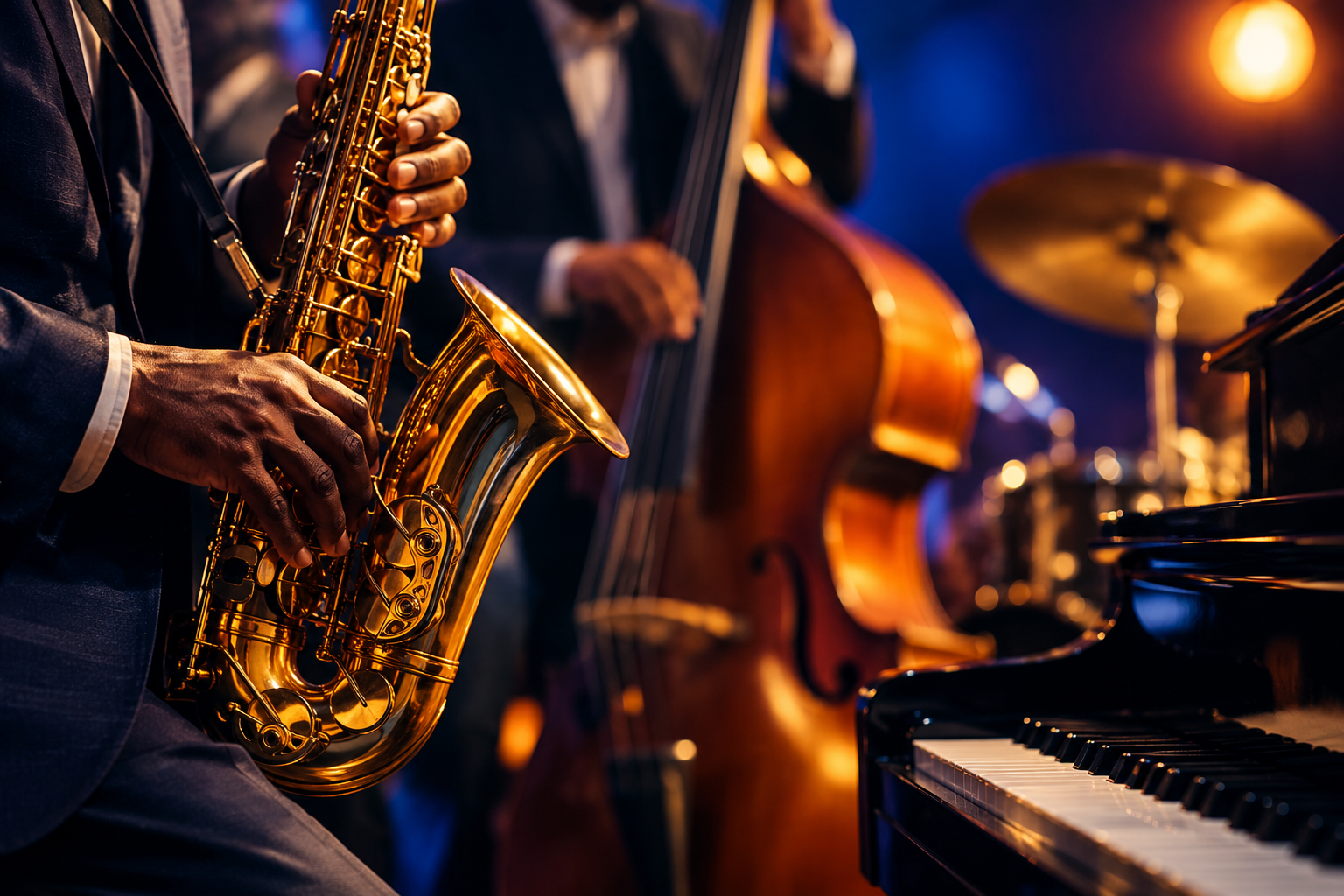 Jazz musician performing